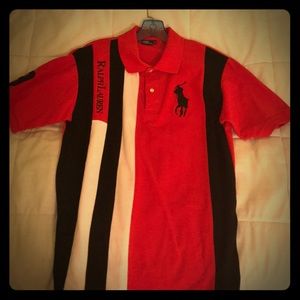 Ralph Lauren collared T, Red, White and Black.